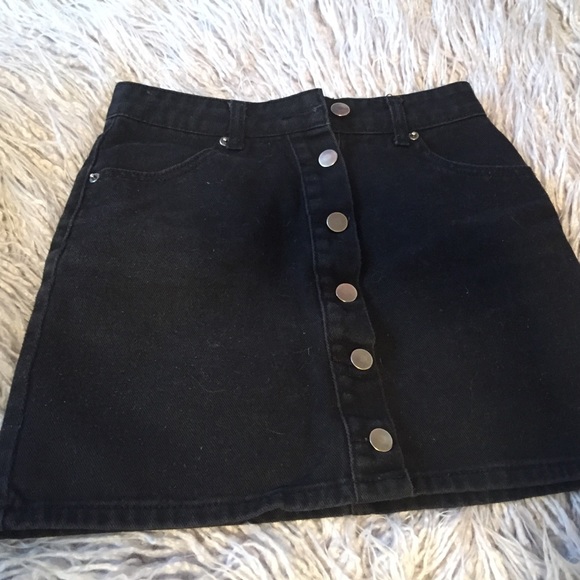 jeans skirt black